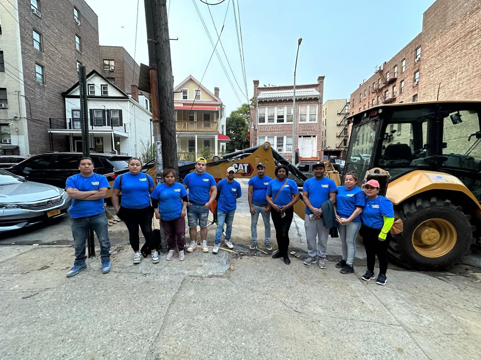 Cleaning team at work